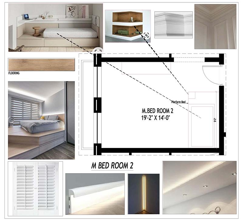 I will create interior mood board, 2d floor plan, or shopping list