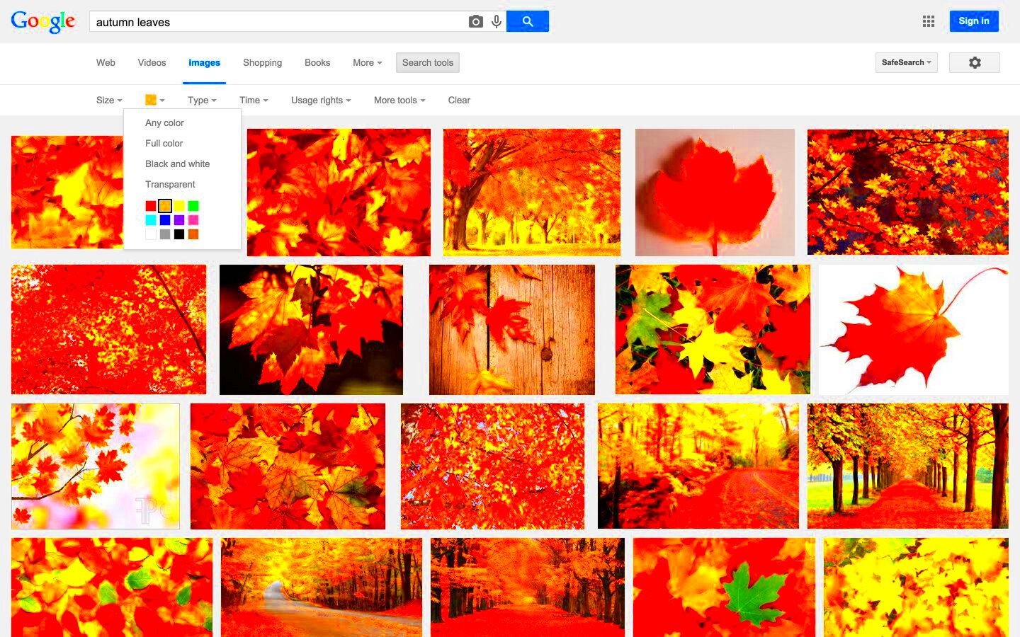 How to Search for Images by Color HTML Color Codes