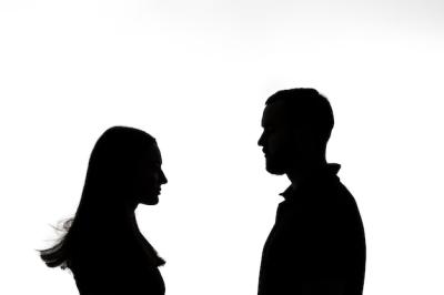 Classic Portrait Silhouette of Couple for Free Download