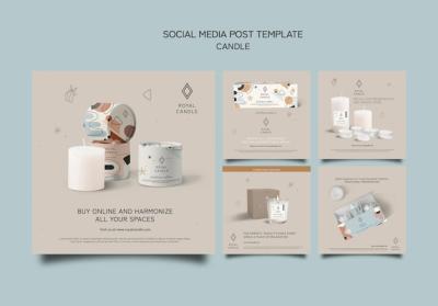 Scented Candle Social Media Post Template – Free Download