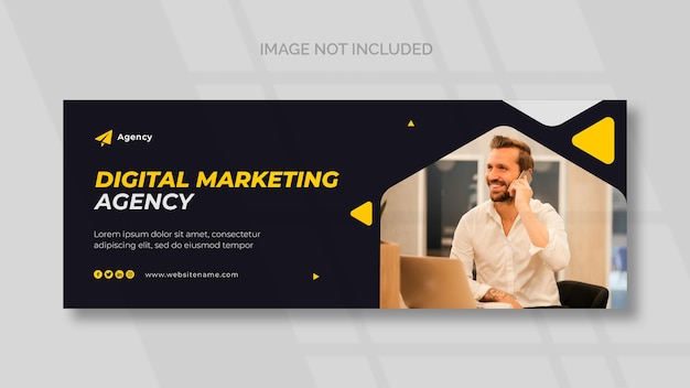 Facebook Cover and Panoramic Banner Template for Digital Marketing