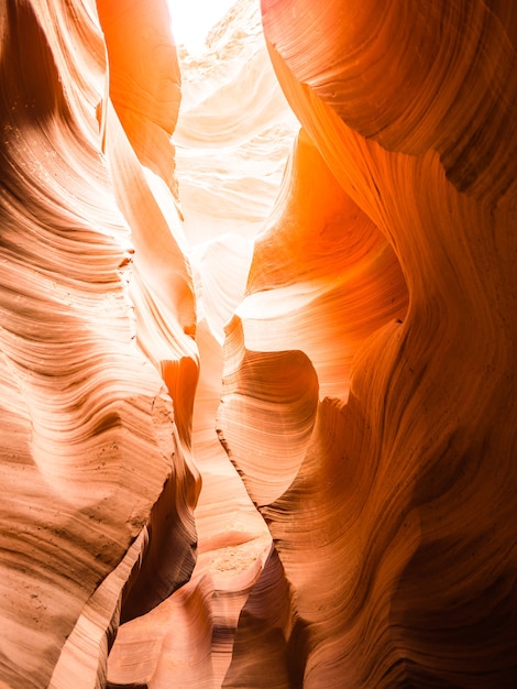 Beautiful Antelope Canyon Lights and Rocks in Arizona, USA