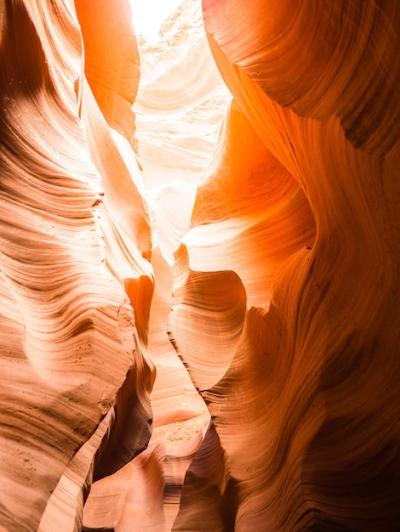 Beautiful Antelope Canyon Lights and Rocks in Arizona, USA