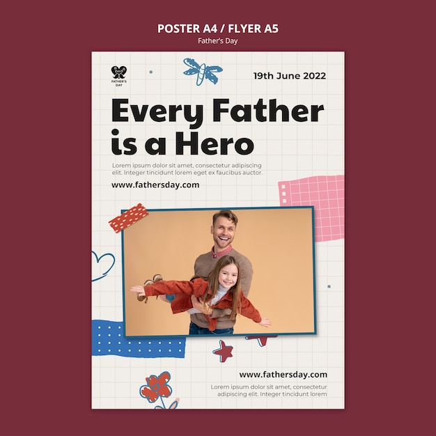 Vertical Poster Template for Father’s Day Celebration