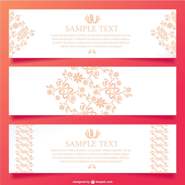 White Floral Banner