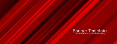 Vector Templates – Modern Futuristic Red Stripe Pattern Elegant Banner Design Free Download