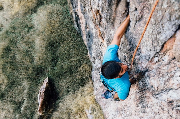 Man Climbing Wall – Free Download Stock Photo