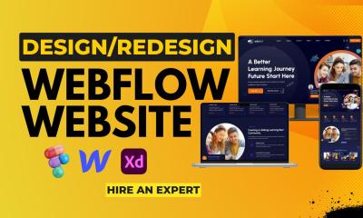 I will design or redesign webflow website, convert figma to webflow, wordpress websites