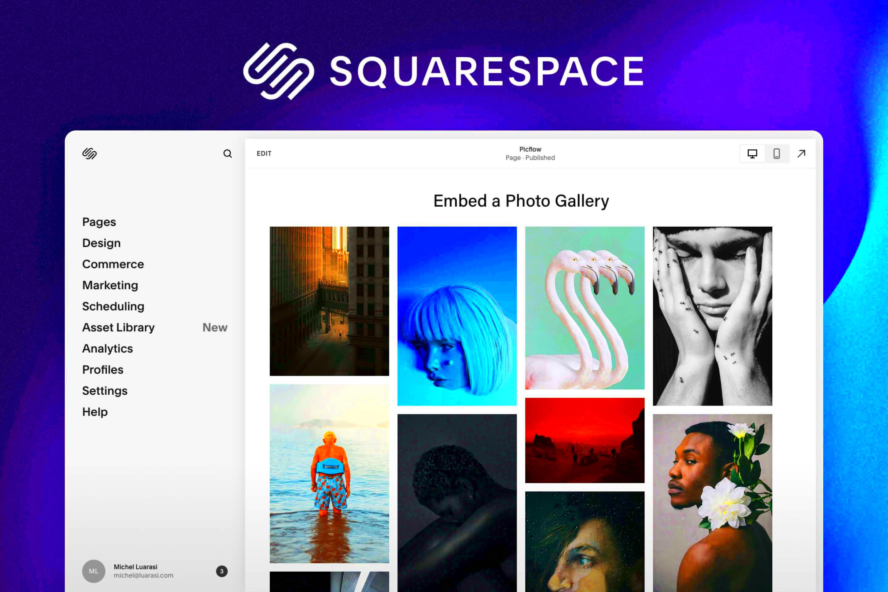 How to Embed a Photo Gallery on Squarespace