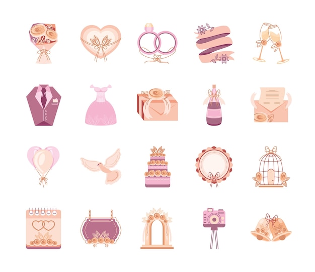 Wedding Celebration Icons