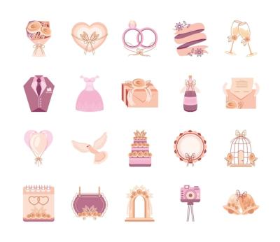 Wedding Celebration Icons