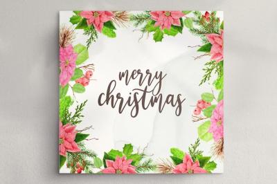 Beautiful Christmas Floral Wreath and Frame Design