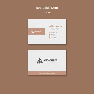 Hotel Template Design Business Card Free Download