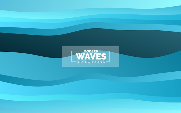 Water Wave Abstract Background Flat Design Vector Illustration