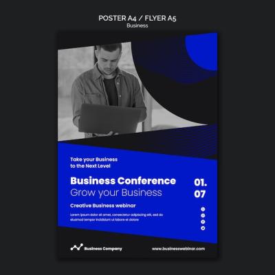 Business webinar print template