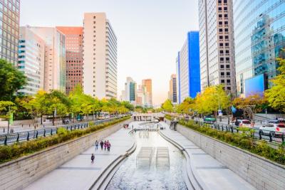 Explore Cheonggyecheon Stream in Seoul City with Free Stock Photos