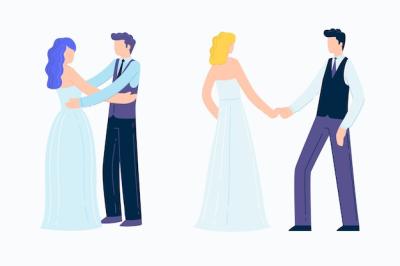 Wedding Couples Pack – Free Download Vector Templates