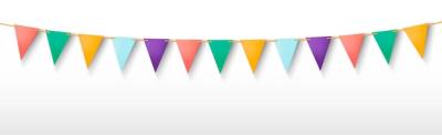 Party Garland with Triangle Flags