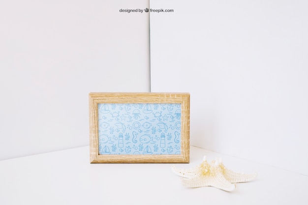 Decorative Photo Frame Mockup with Starfish â Free Download