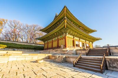 Architecture building Changdeokgung palace in Seoul city