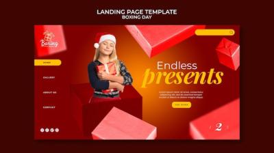 Festive Boxing Day Web Template with Free Download