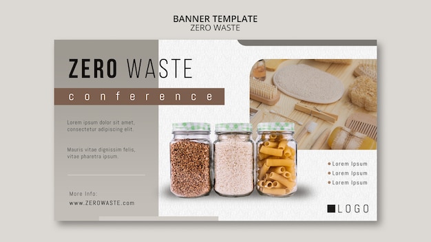 Zero Waste Banner Template with Photo – Free Download