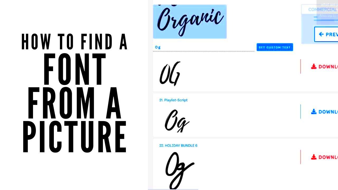 How to Find a Font from a Picture YouTube