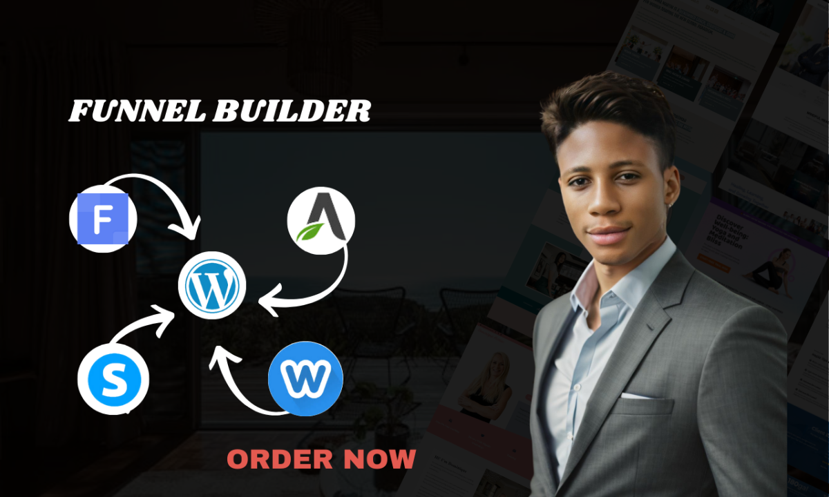 I will build responsive design landing page with thrive architect, weebly, systeme io