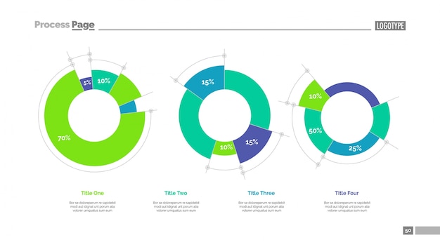 Percent Data Slide Template with Diagrams