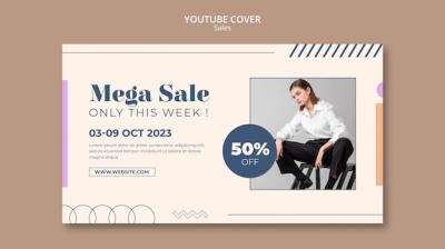 Flat design fashion sale template