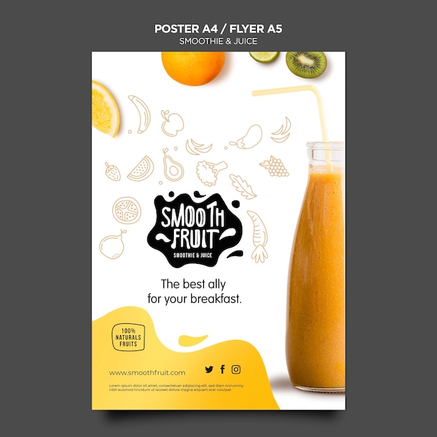 Smoothie Bar Poster Template