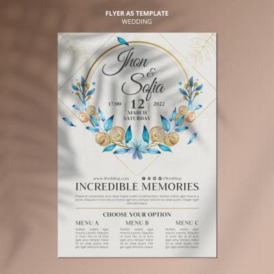 Wedding Invitation Flyer Template