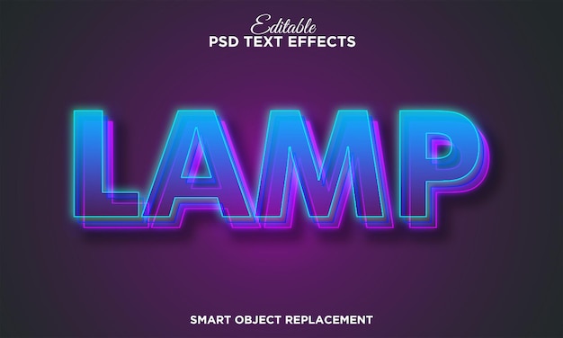 Neon Light Editable Text Effect