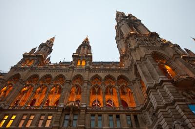 Evening View of Town Hall in Vienna – Free Stock Photo