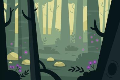 Enchanted Forest Illustration – Free Download Vector Template