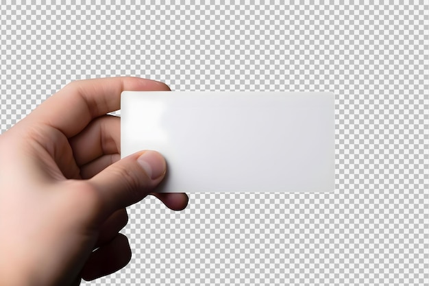 Isolated PSD Hand Holding Business Card Template