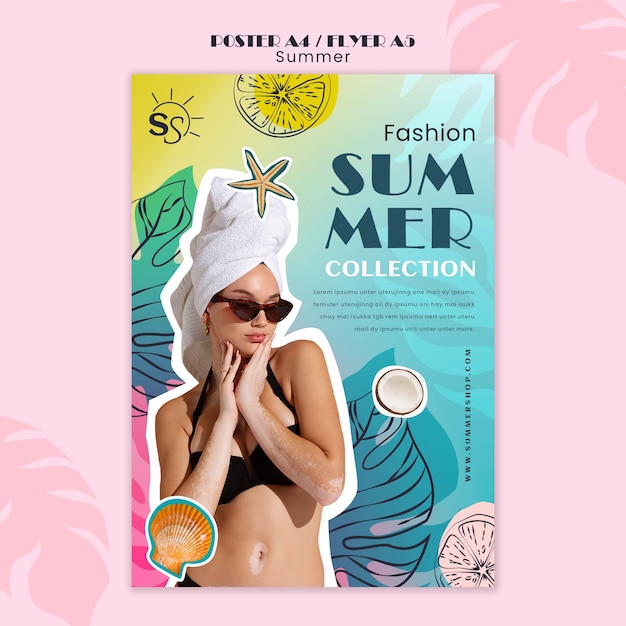 Summer Fashion Poster Template