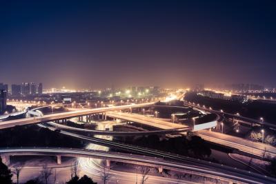 Aerial View of Suzhou Overpass at Night – Free Stock Photo for Download