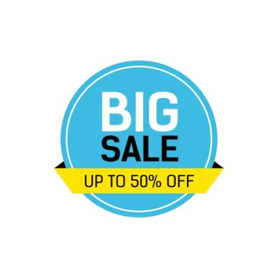 Big Sale Lettering in Round Frame – Free Stock Photo Template