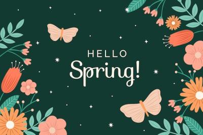 Flat Spring Background – Free Download