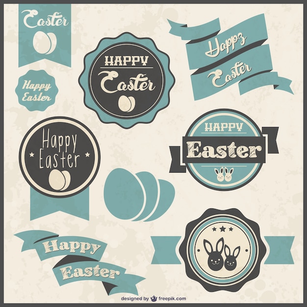 Easter Labels Set – Free Download