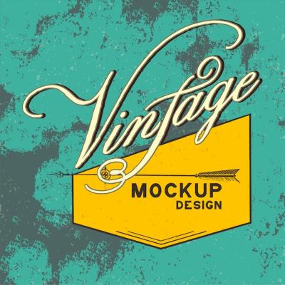 Vintage Mockup Logo Design Vector Templates for Free Download