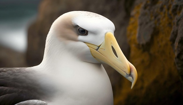 Seagull wing in focus against blue ocean – Free Stock Photo Download