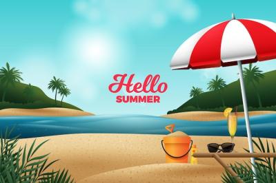 Realistic Design Summer Background