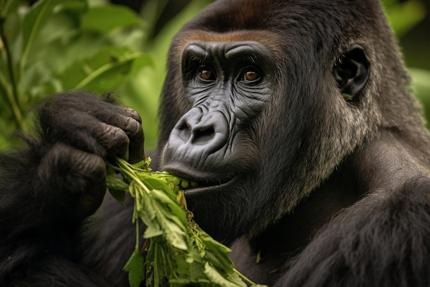 3D Rendering of Gorilla Portrait