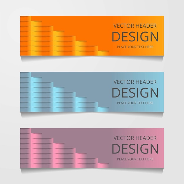 Abstract Web Banner Design Background or Header Templates