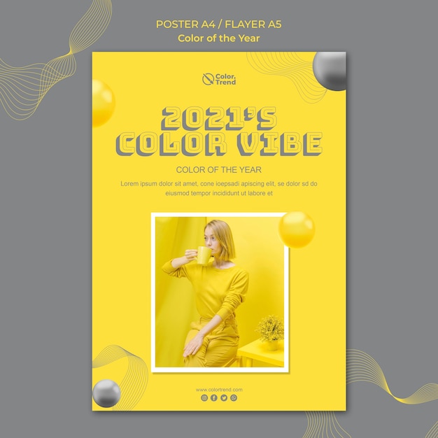 Color of the Year Poster Template