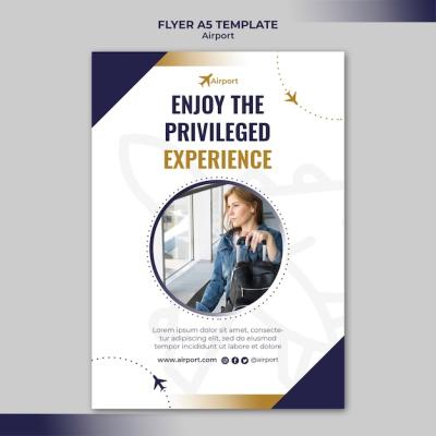 Airport Poster Design Template – Free Download