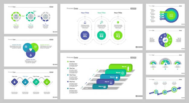 Nine Marketing Slide Templates Set