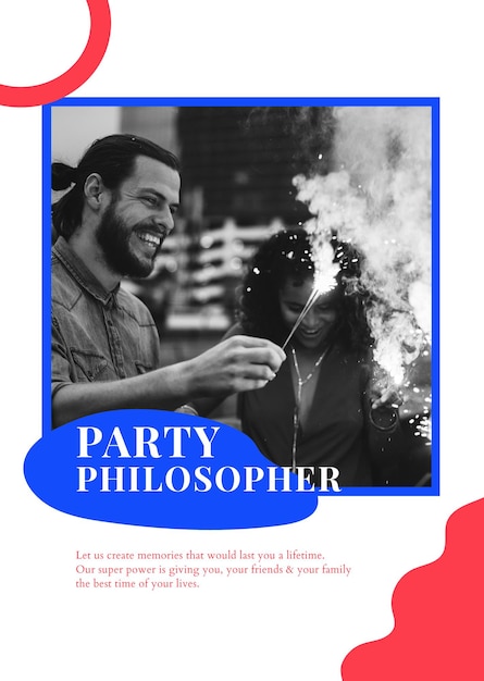 Party Philosopher Ad Template PSD Event Organizing Poster